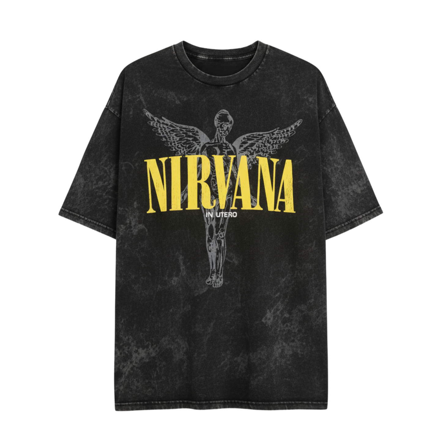 NIRVANA ACID WASH OVERSIZED T-SHIRT
