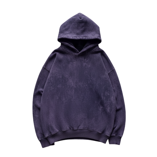 GODS FAVOURITE CHILD PURPLE ACID WASH OVERSIZED HOODIE