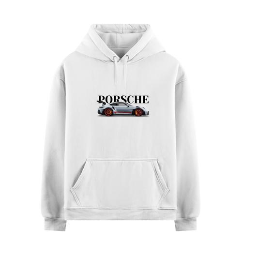 NEED MONEY FOR PORSCHE WHITE OVERSIZED HOODIE