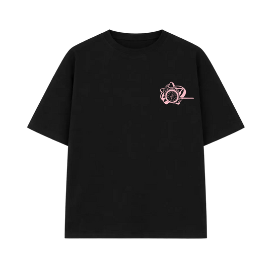 Pretty Girls Love Fast Cars Black Oversized T-Shirt