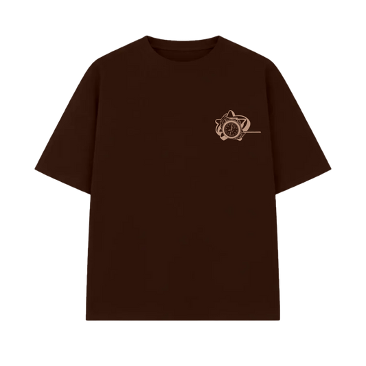 Pretty Girls Love Fast Cars Brown Oversized T-shirt
