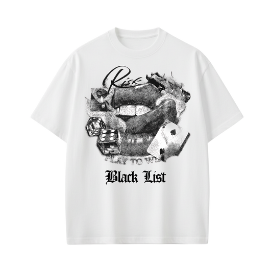 RISK BLACKLIST WHITE T-SHIRT