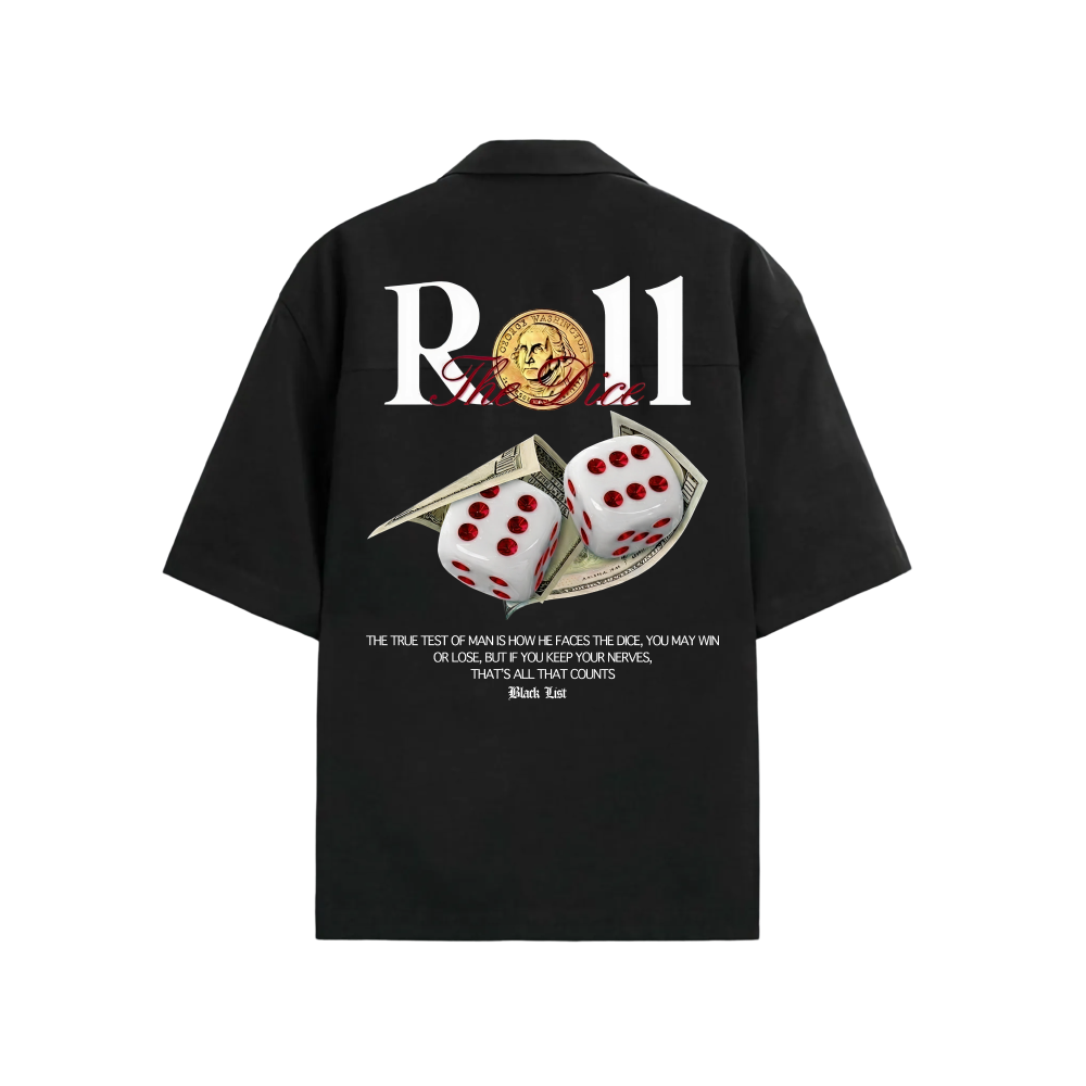 ROLL THE DICE BLACKLIST BLACK BOWLING SHIRT