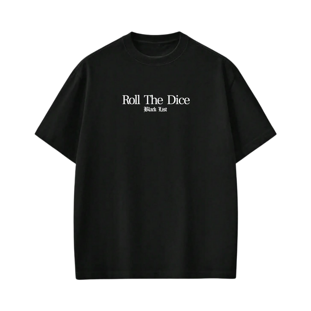 ROLL THE DICE BLACKLIST BLACK T-SHIRT