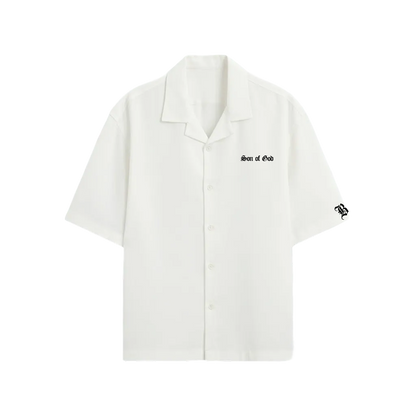 SAINT CROSS BLACKLIST WHITE BOWLING SHIRT