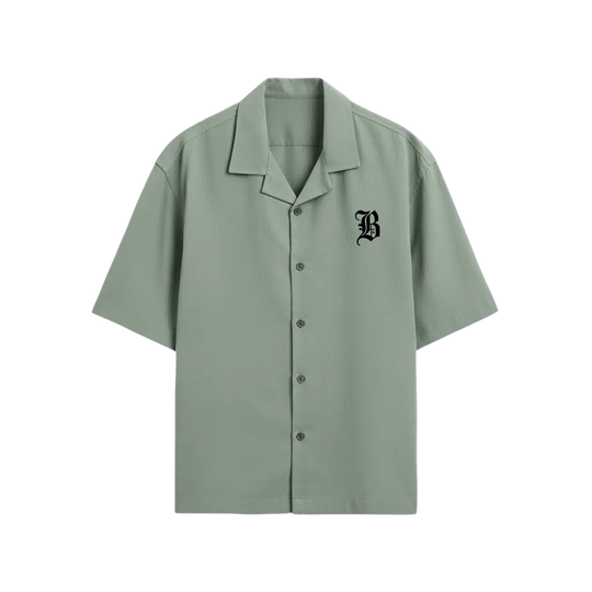 Sinner Blacklist Sage Green Bowling Shirt
