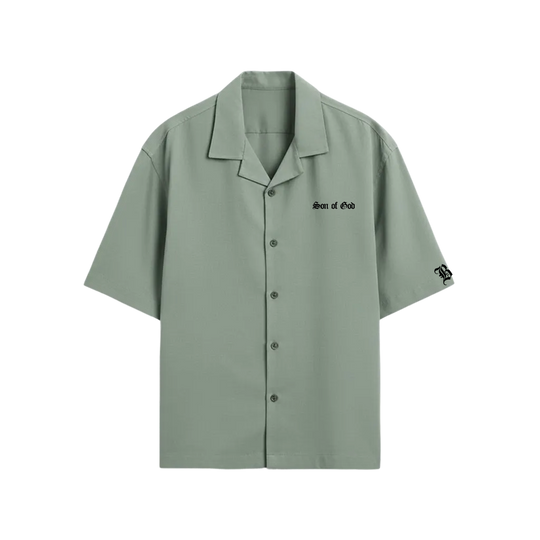Son of God Blacklist Sage Green Bowling Shirt