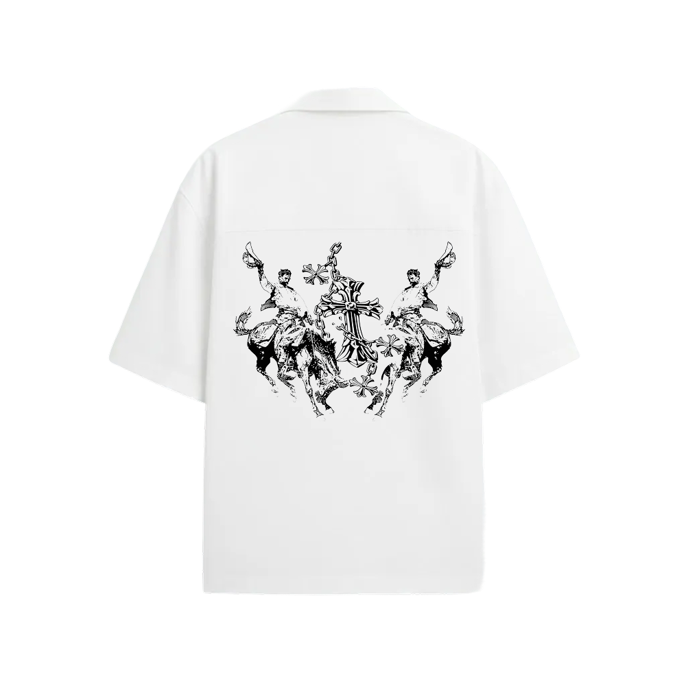 SON OF GOD BLACKLIST WHITE BOWLING SHIRT