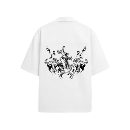 SON OF GOD BLACKLIST WHITE BOWLING SHIRT