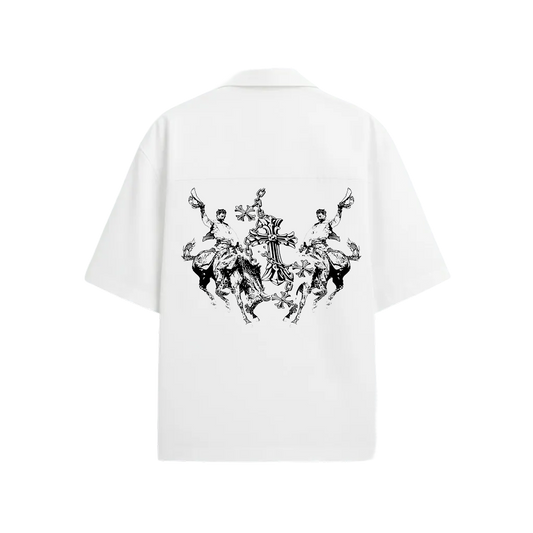 SON OF GOD BLACKLIST WHITE BOWLING SHIRT