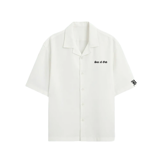 Son of God Blacklist White Bowling Shirt