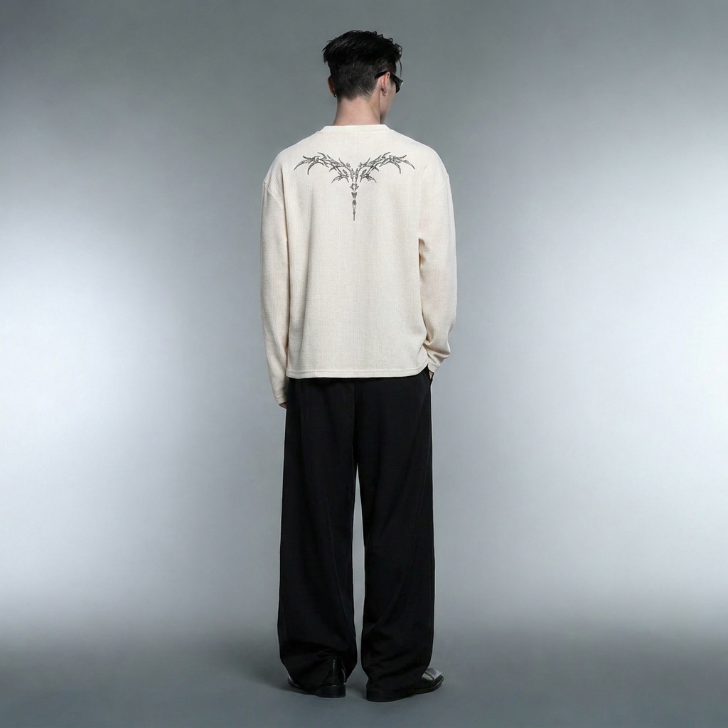 Blacklist Classic Noir Waffle T-shirt Off White