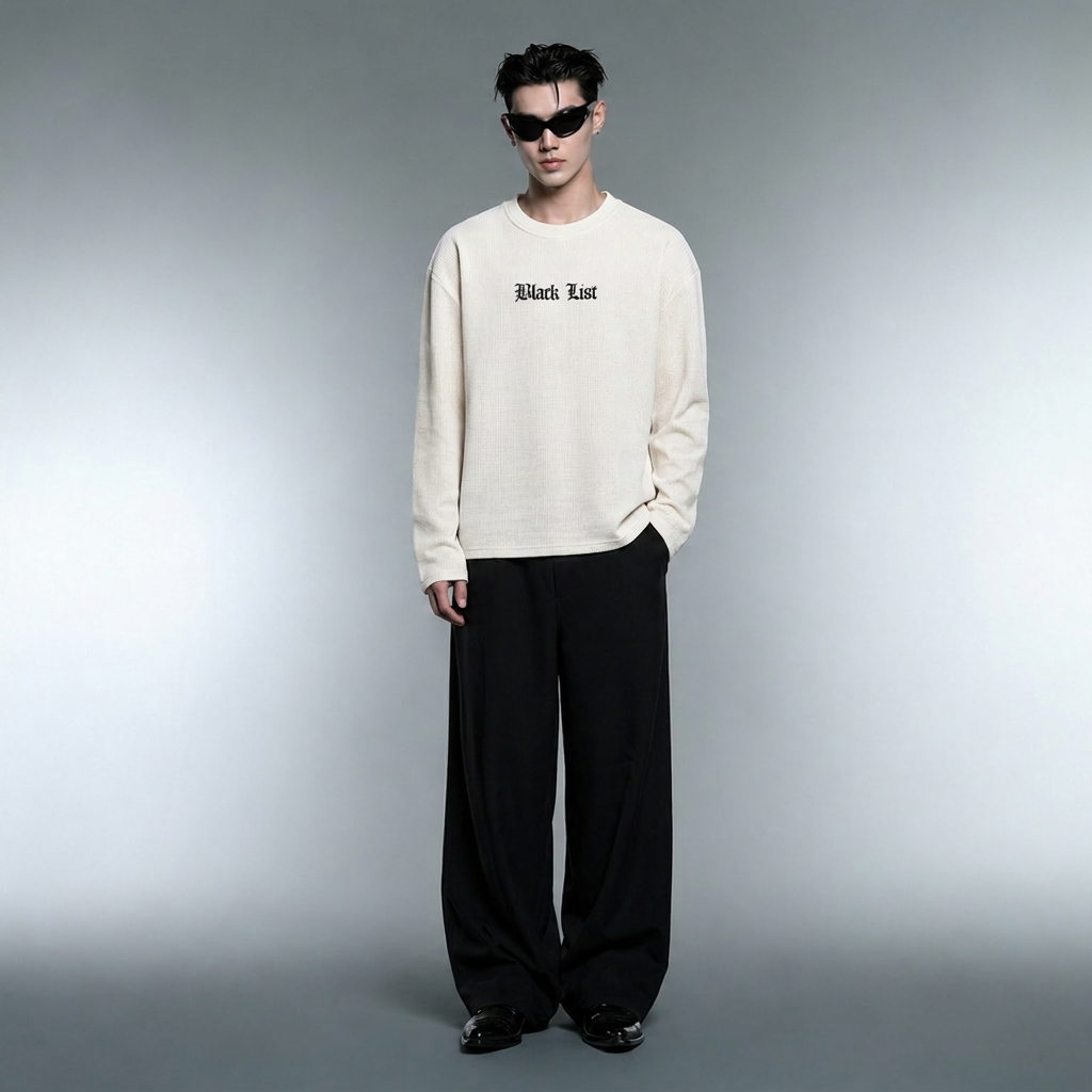Blacklist Classic Noir Waffle T-shirt Off White