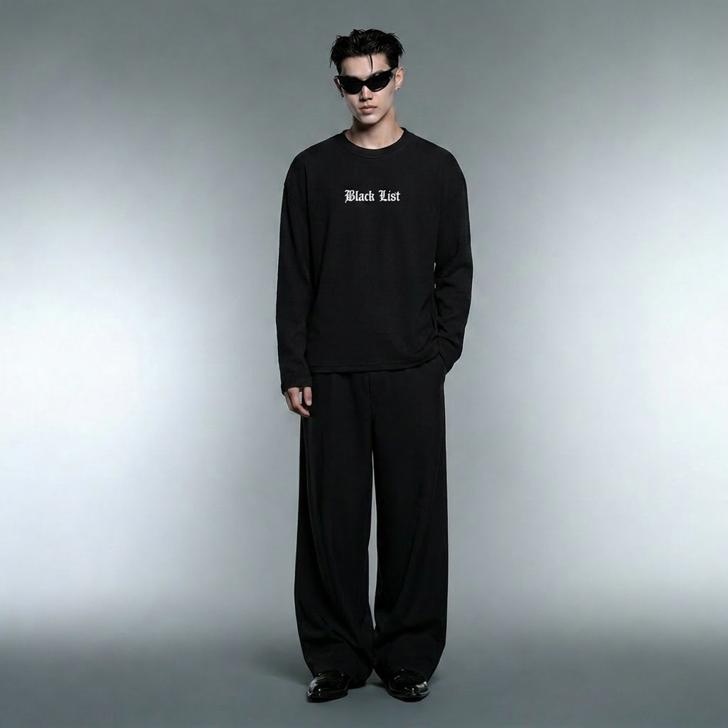 Blacklist Classic Noir Waffle T-shirt Black
