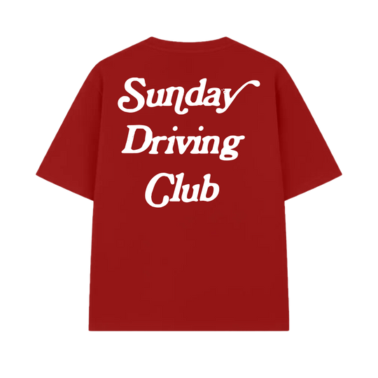 Sunday Driving Club Red Oversized T-Shirt
