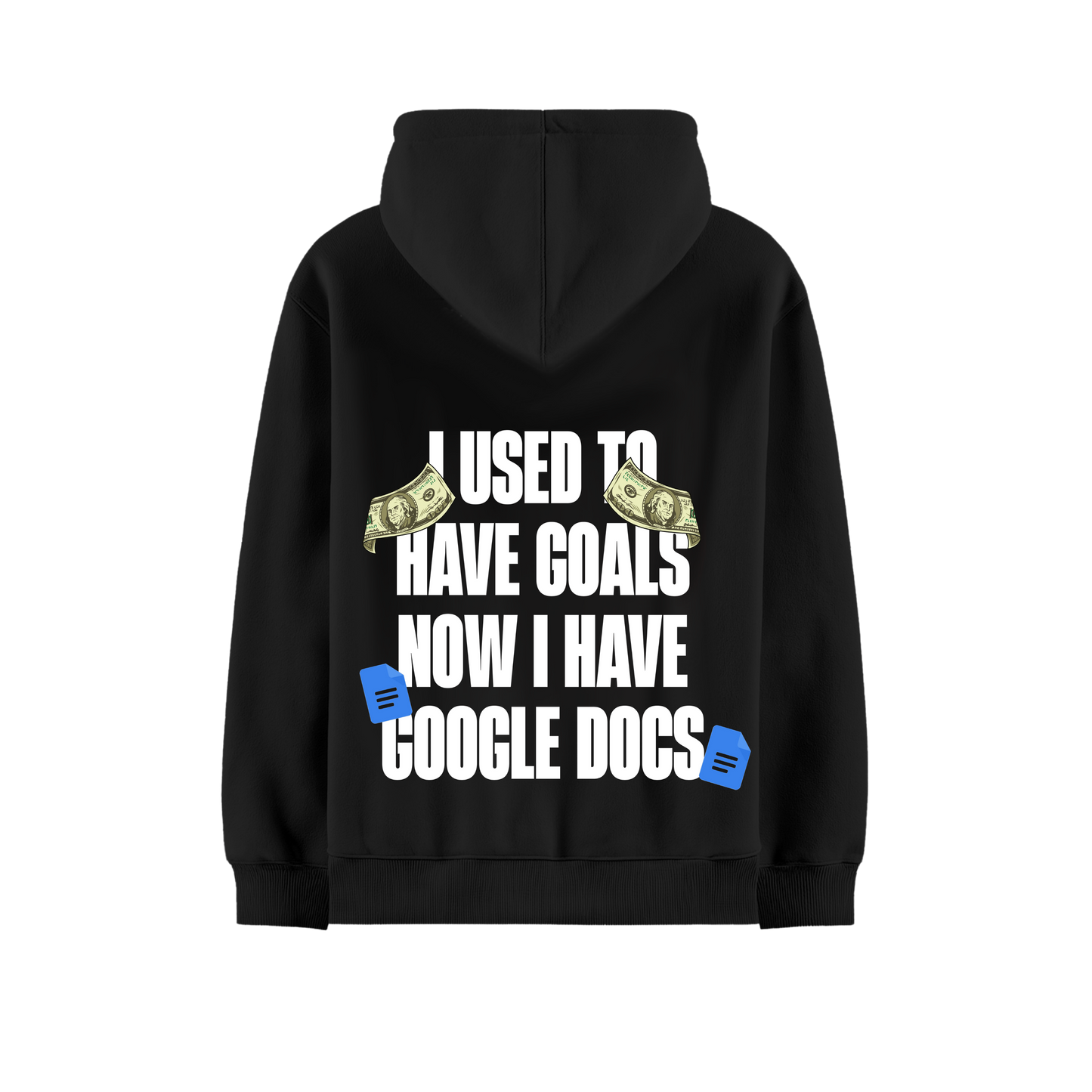 I USED TO HAVE GOALS CUSTOM BLACK OVERSIZED HOODIE