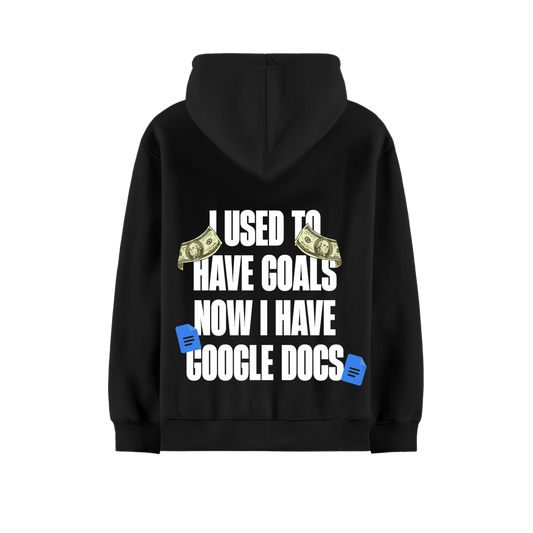I USED TO HAVE GOALS CUSTOM BLACK OVERSIZED HOODIE