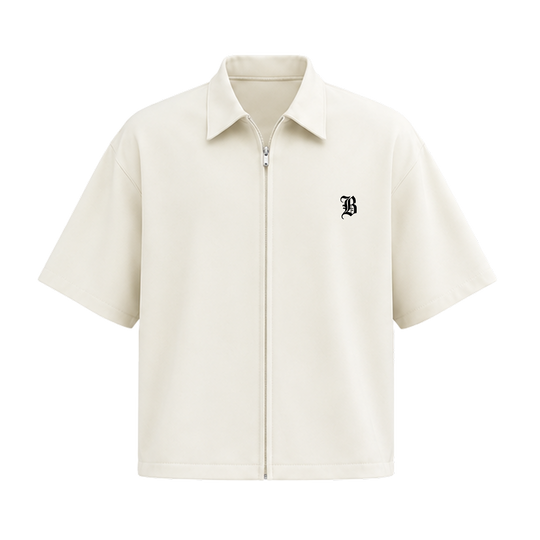 Blacklist Success State Zipper Shirt off white