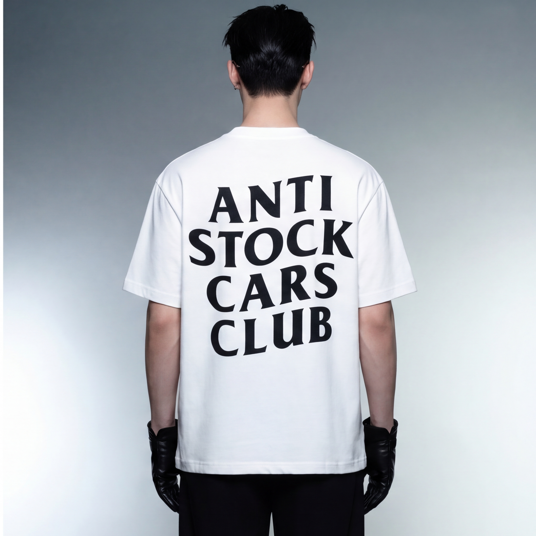 anti-stock-cars-club-white-t-shirt model back