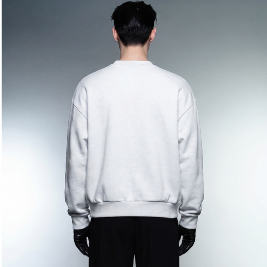BLACK LIST CLASSIC BEAR WHITE OVERSIZED SWEATSHIRT