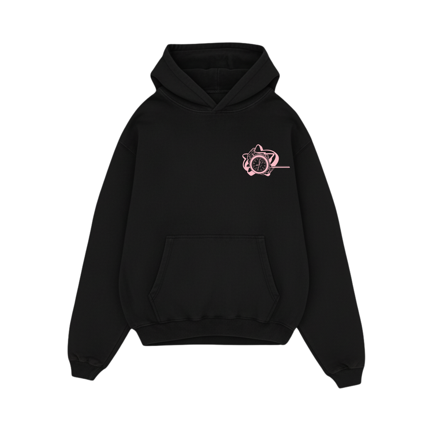 PRETTY GIRLS LOVE FAST CARS BLACK AND PINK OVERSIZED HOODIE