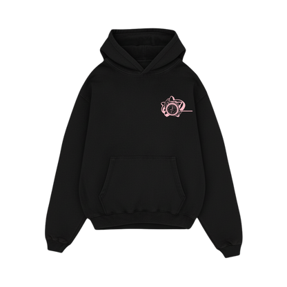 PRETTY GIRLS LOVE FAST CARS BLACK AND PINK OVERSIZED HOODIE