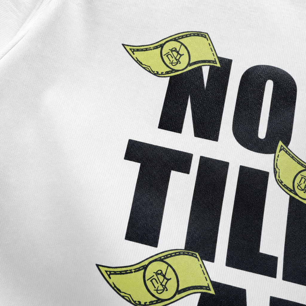 Close-up fabric detail - NO FLEX TILL ITS AMEX OVERSIZED T-SHIRT