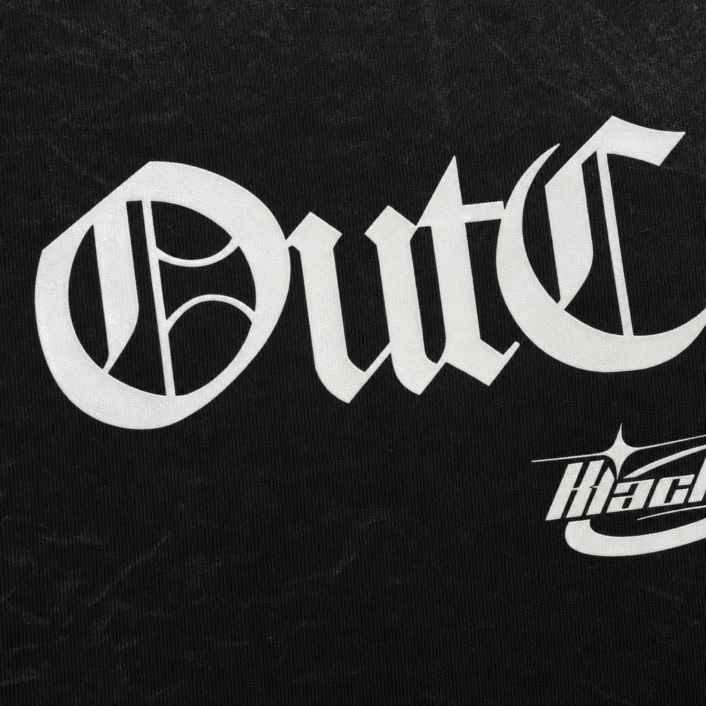 Close-up fabric detail - OUTCASTS T-SHIRT