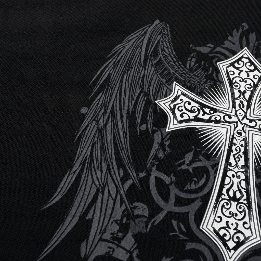 Close-up fabric detail - DESIRE BLACKLIST BLCK T-SHIRT