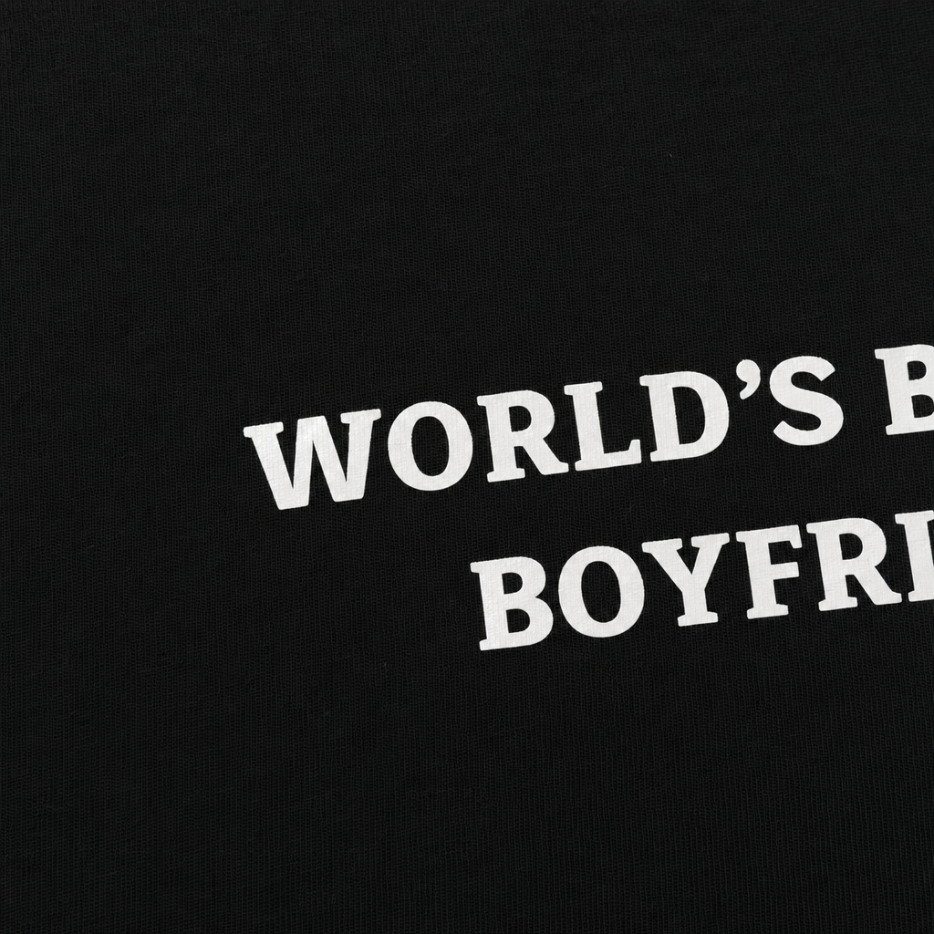 Close-up fabric detail - EX BOYFRIEND BLACKLIST BLCK T-SHIRT