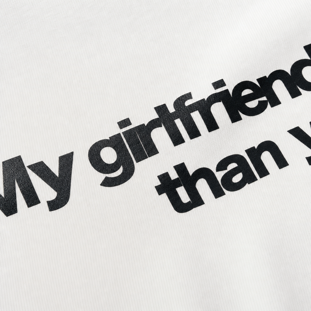Close-up fabric detail - GF BLACKLIST WHITE T-SHIRT
