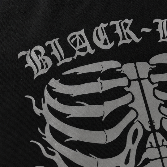 Chrome Black Oversized Sketeton T-Shirt