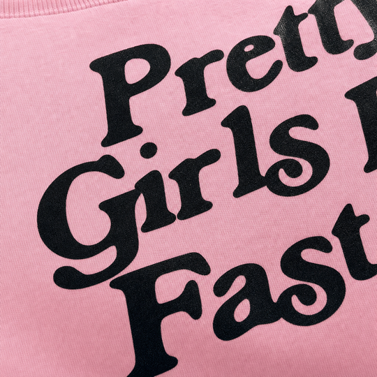 Pretty Girls Love Fast Cars Pink Oversized T-Shirt