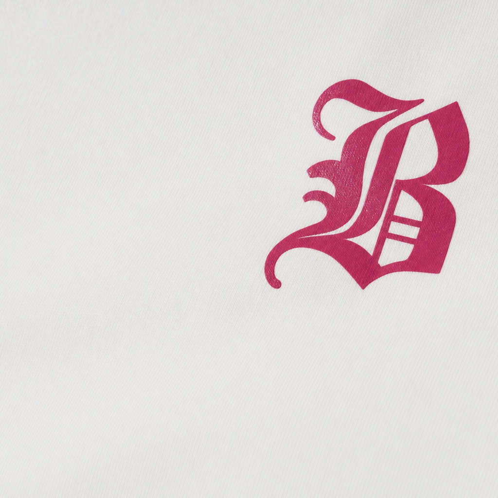 Close-up fabric detail - TIMELESS BLACKLIST WHITE T-SHIRT