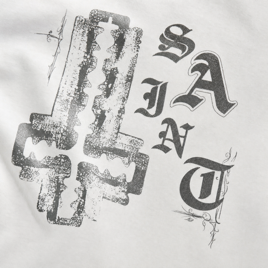 Saint Cross Blacklist White Bowling Shirt