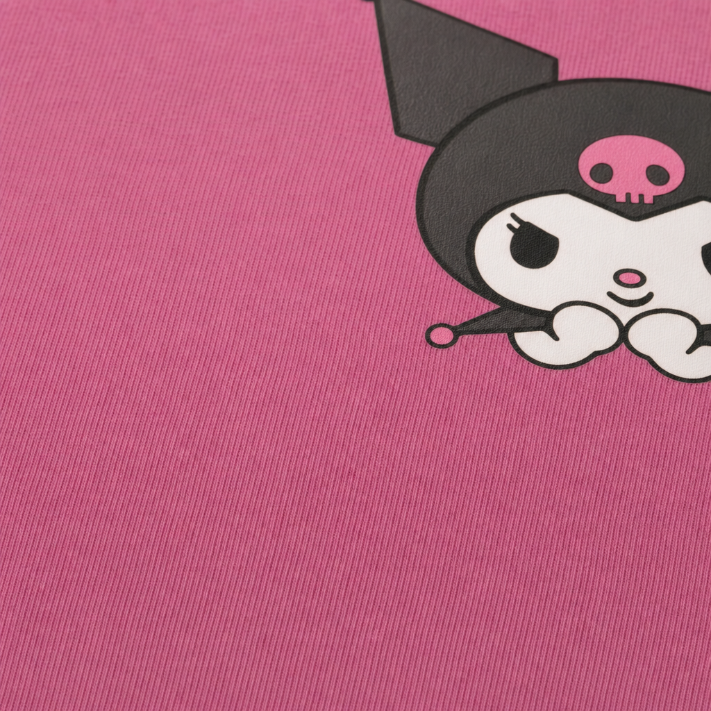 Close-up fabric detail - Blacklist Troublemaker Baby Tee Pink