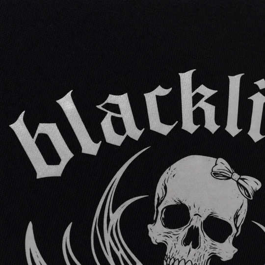 Blacklist Skull Brat Baby Tee Black
