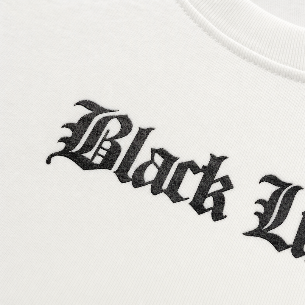 Close-up fabric detail - ANTI STOCK CARS CLUB WHITE T-SHIRT