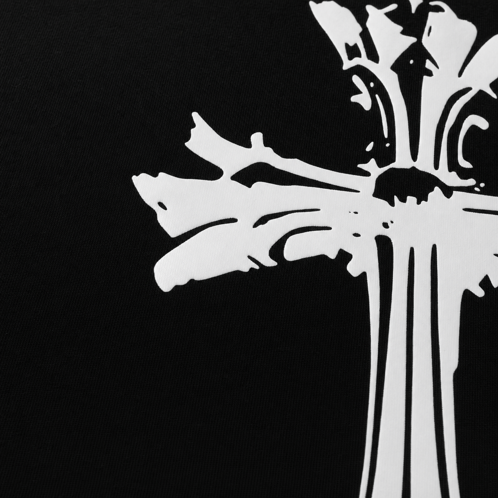 Close-up fabric detail - Blacklist One Cross Black T-shirt