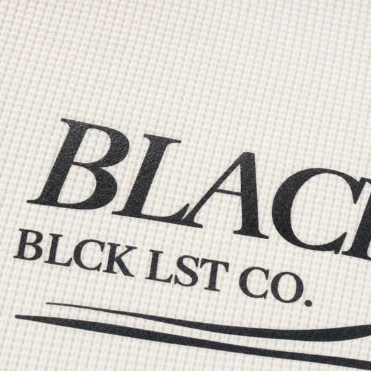 Blacklist Classic Minimal Waffle T-Shirt Off White