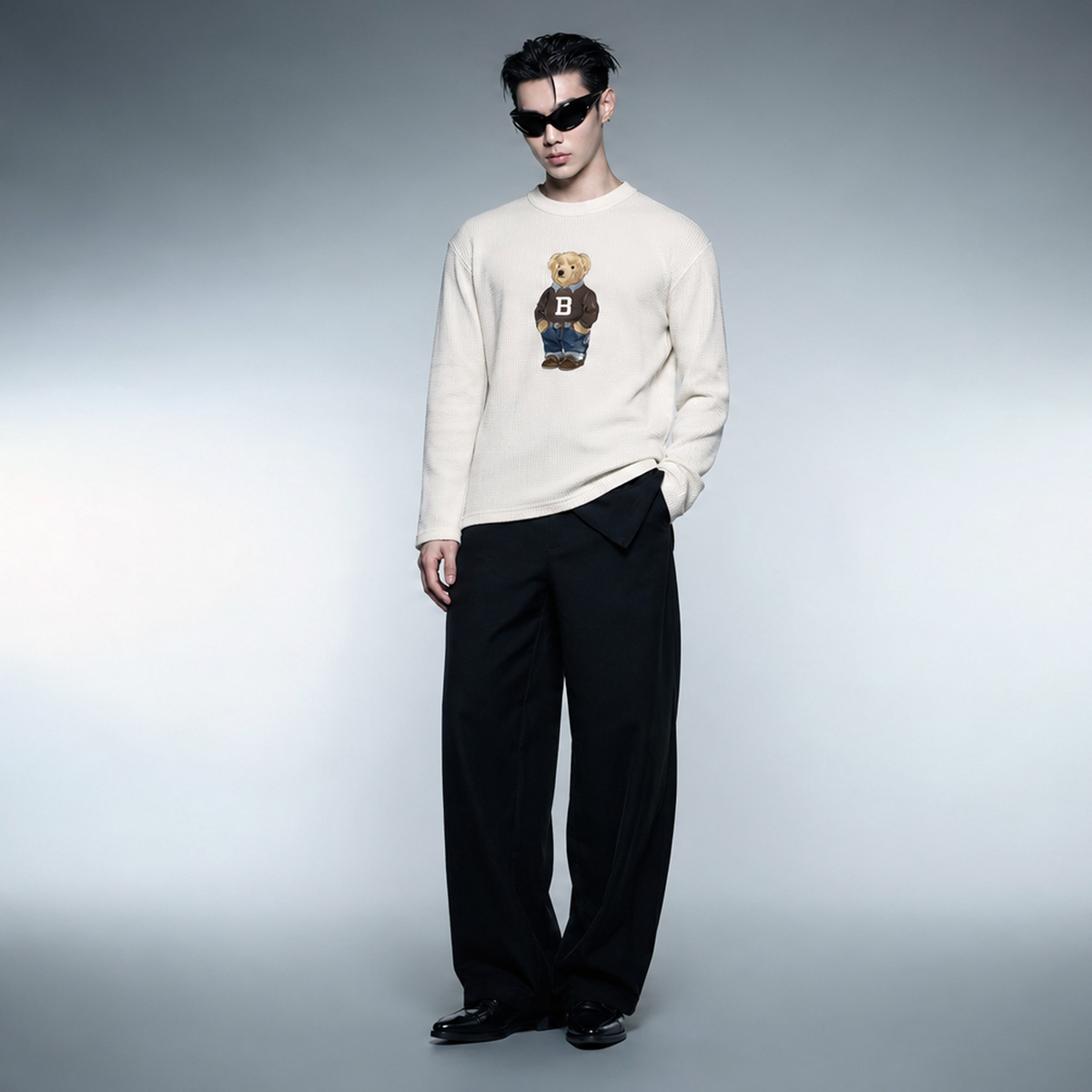 Blacklist Bear Classic Waffle T-shirt Off White 2.0