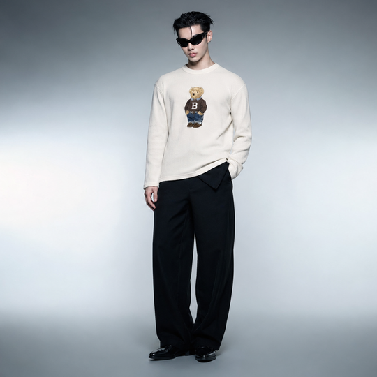 Blacklist Bear Classic Waffle T-Shirt Off White 2.0
