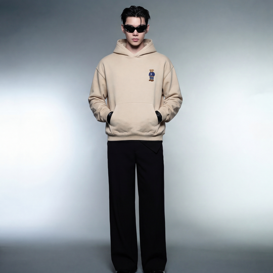 BLACKLIST BEAR OFFICIAL SAND OVERSIZED HOODIE BASICS 3.0