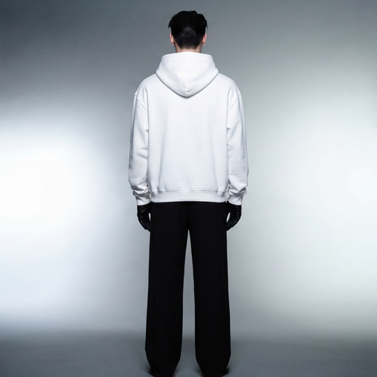 BLACKLIST BEAR OFFICIAL WHITE OVERSIZED HOODIE BASICS 3.0