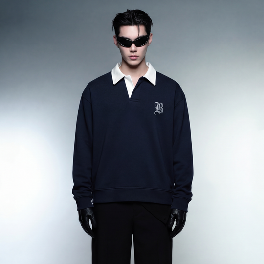 BLACKLIST MINIMAL NAVY POLO