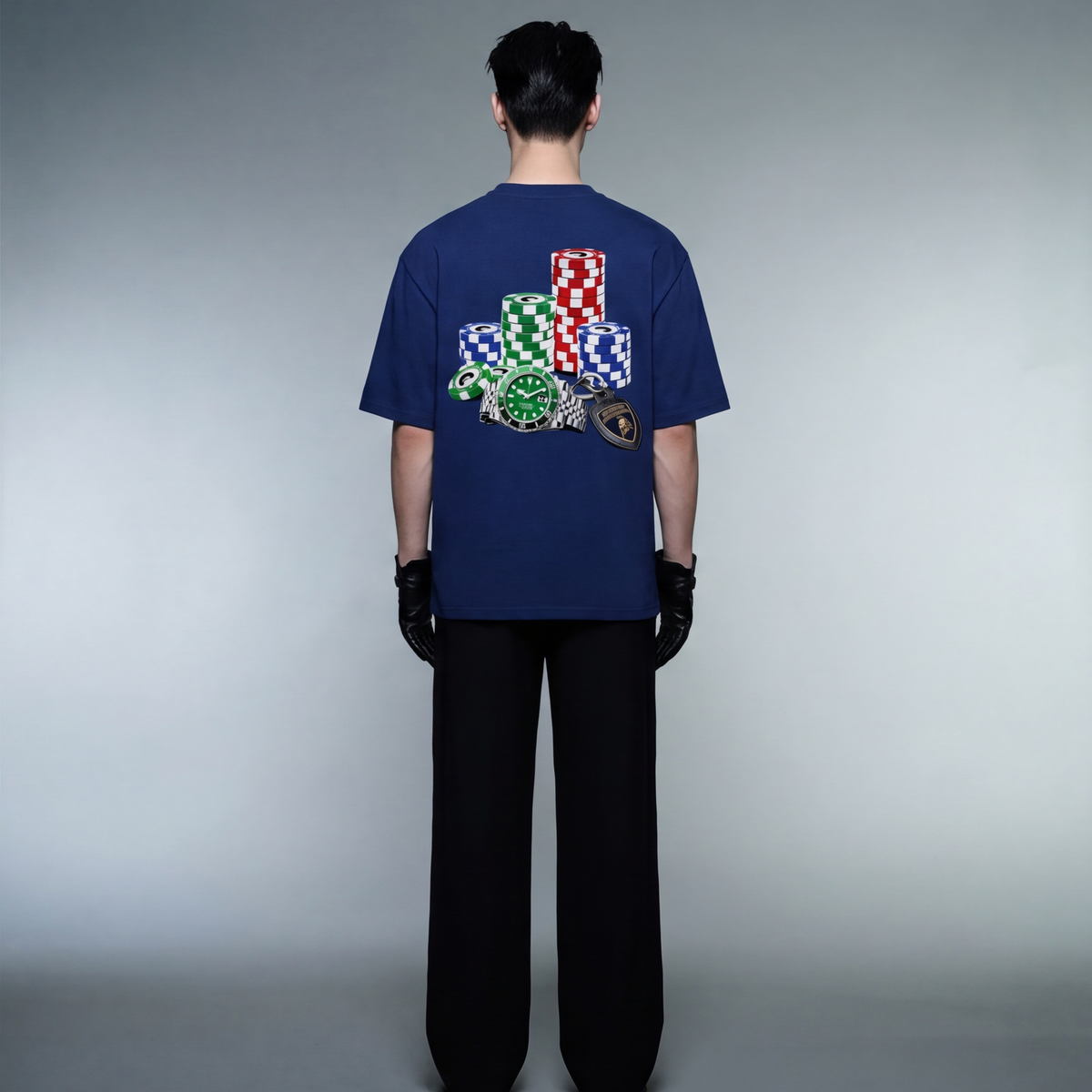 blacklist-casino-royale-lambo-edition-royal-blue-statement-t-shirt model back
