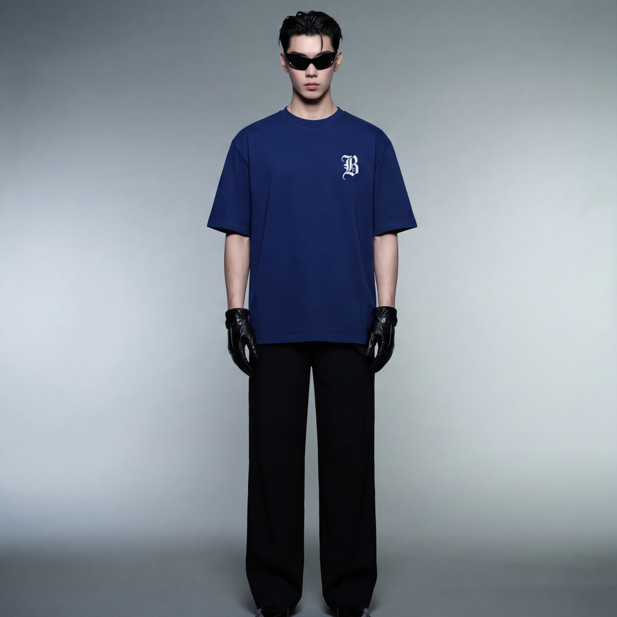 blacklist-casino-royale-lambo-edition-royal-blue-statement-t-shirt model front