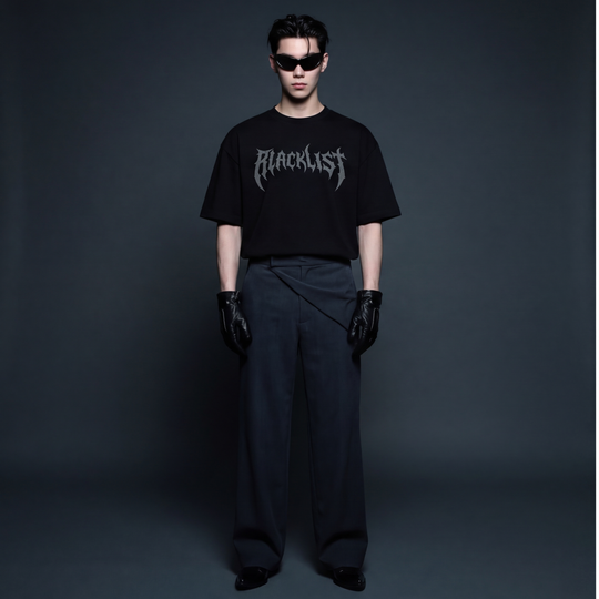 Blacklist Classic Mark Print Tee – Blackout