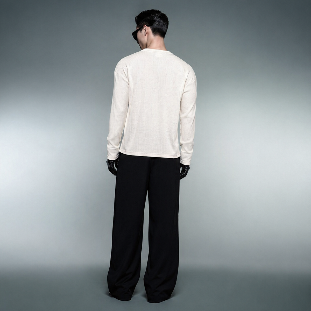 Blacklist Classic Minimal Waffle T-shirt Off White