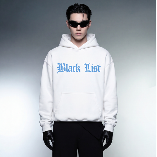 BLACKLIST CROSSES WHITE BASICS OVERSIZED HOODIE